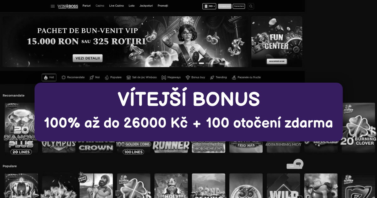 Winboss Casino welcome bonus