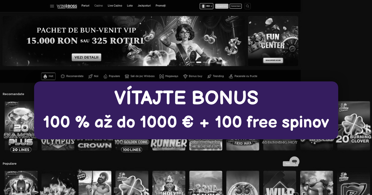 Winboss Casino welcome bonus