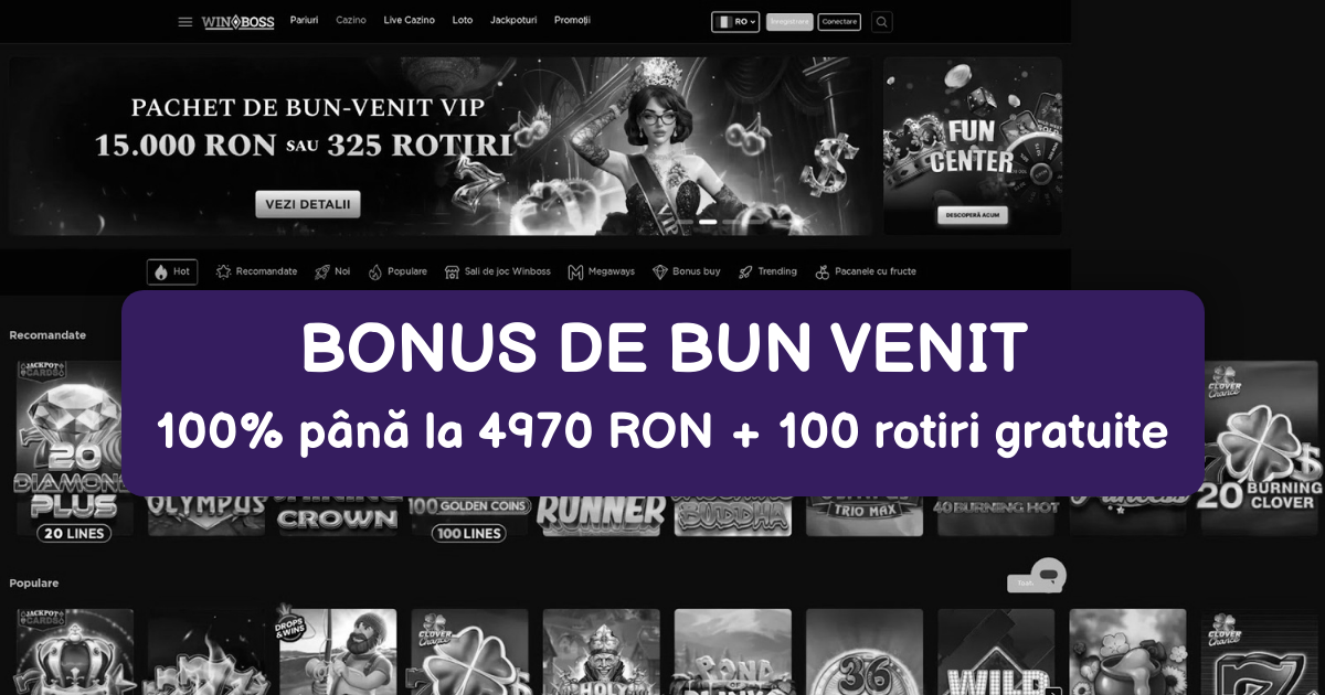 Winboss Casino welcome bonus