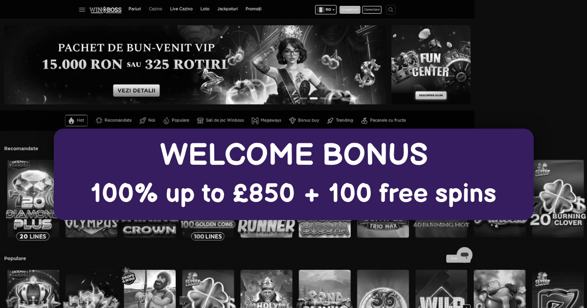 Winboss Casino welcome bonus
