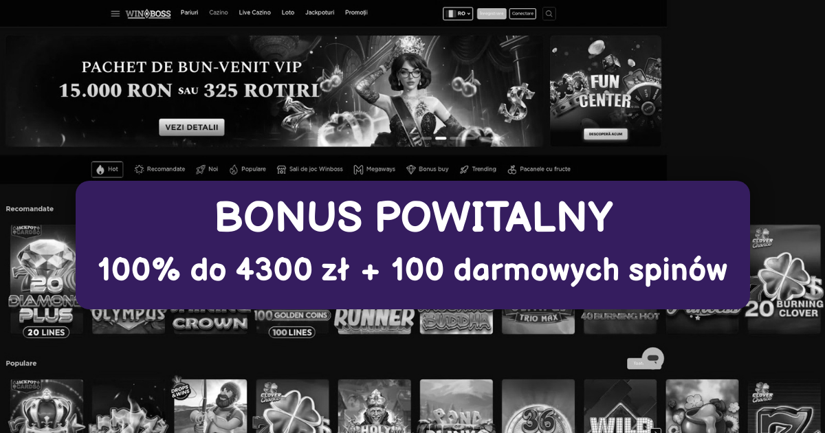Winboss Casino welcome bonus